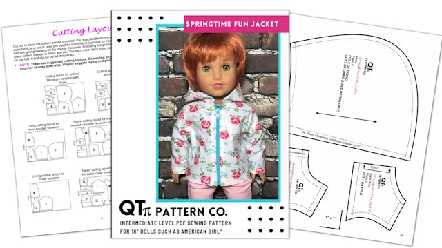 Springtime Fun 18-inch Doll Clothes Pattern