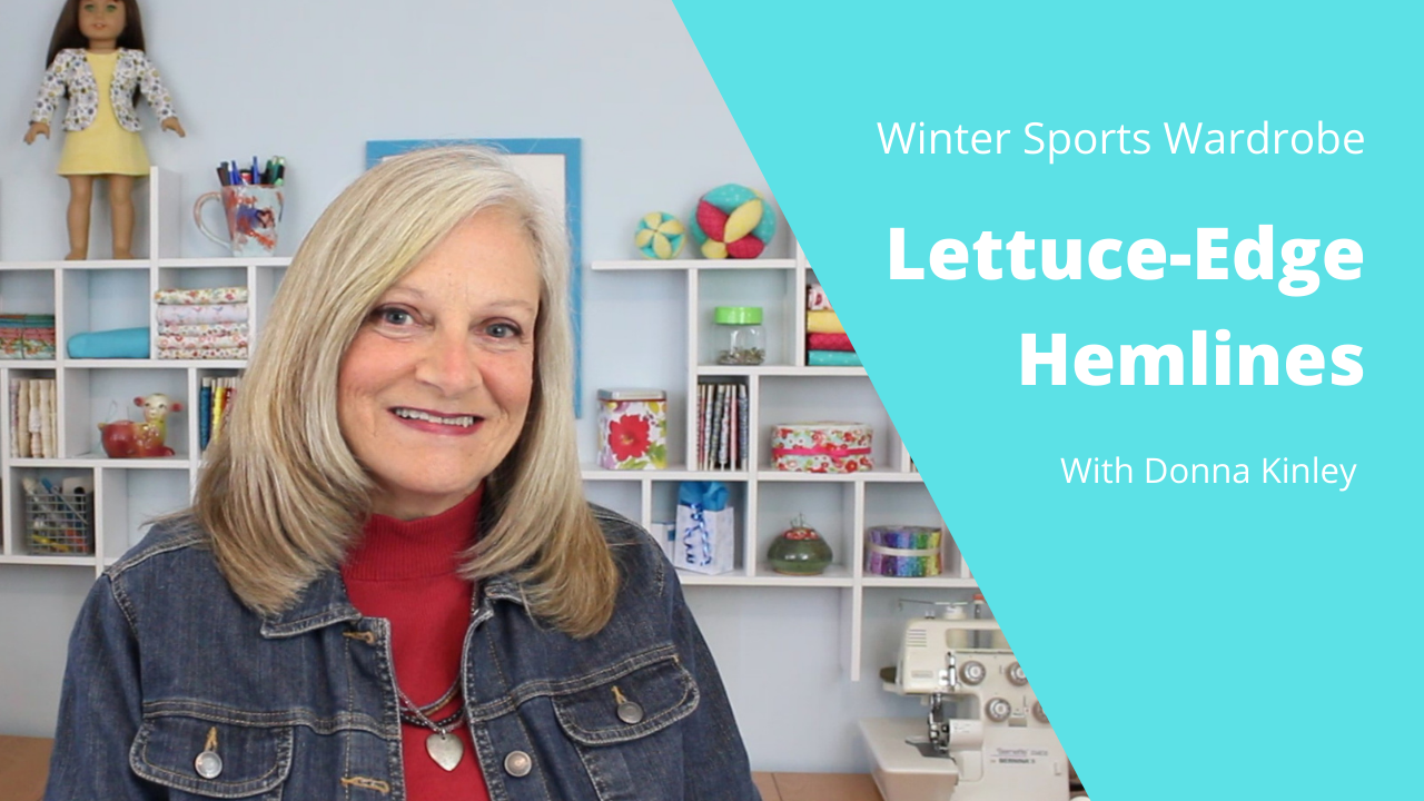 Creating A Lettuce Edge Hem For A Winter Sports Ice Skating Dress