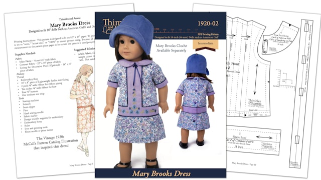 Thimbles & Acorns Mary Brooks Dress Pattern