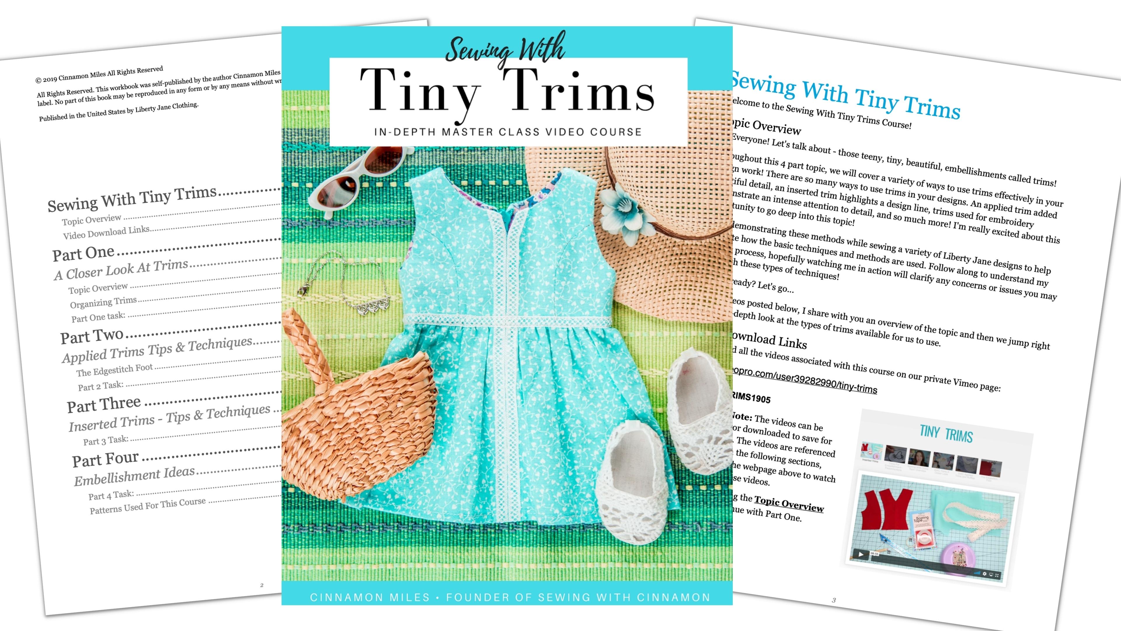 Sewing Tiny Trims Course Guide PDF