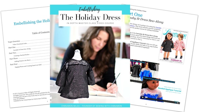 Embellishing The Holiday Dress PDF Course Guide