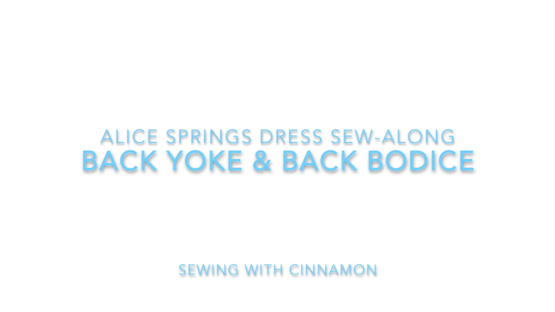 Alice Springs Back Yoke and Back Bodice Part 2