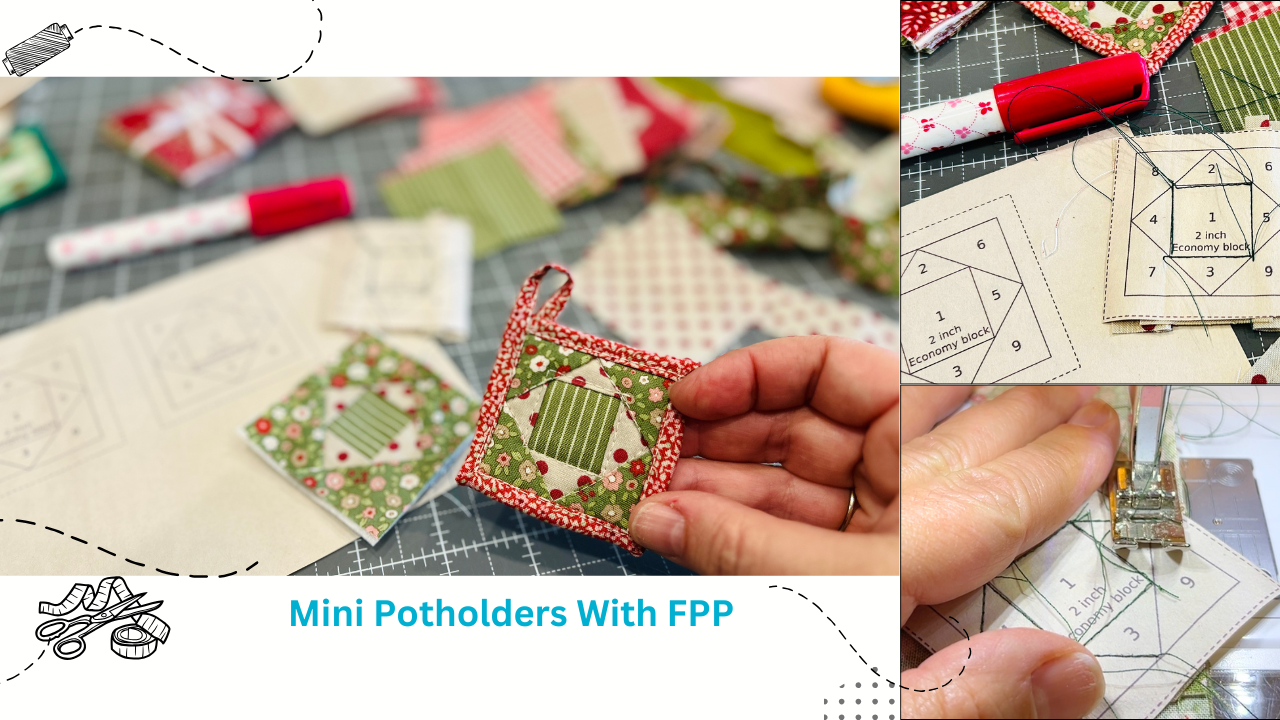 Mini Potholders With Foundation Paper Piecing