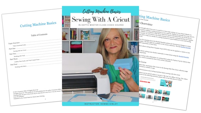 Cutting Machine Basics: Sewing With The Cricut Course Guide PDF