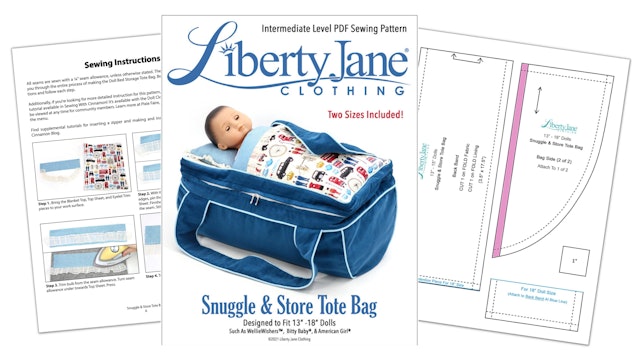 LJC Snuggle and Store Tote Bag Pattern PDF Download