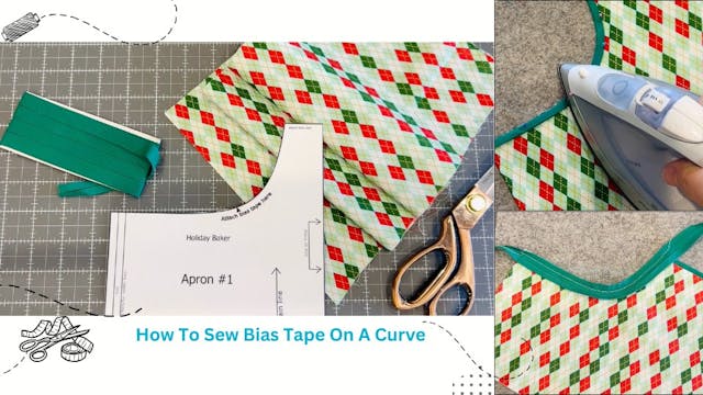 How To Sew Bias Tape To An Inward Curve