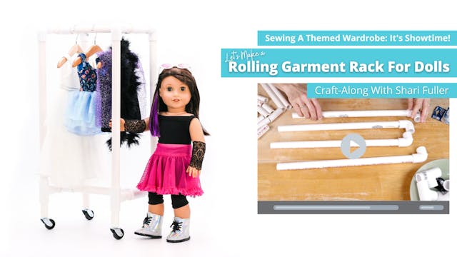 DIY Rolling Garment Rack For Dolls