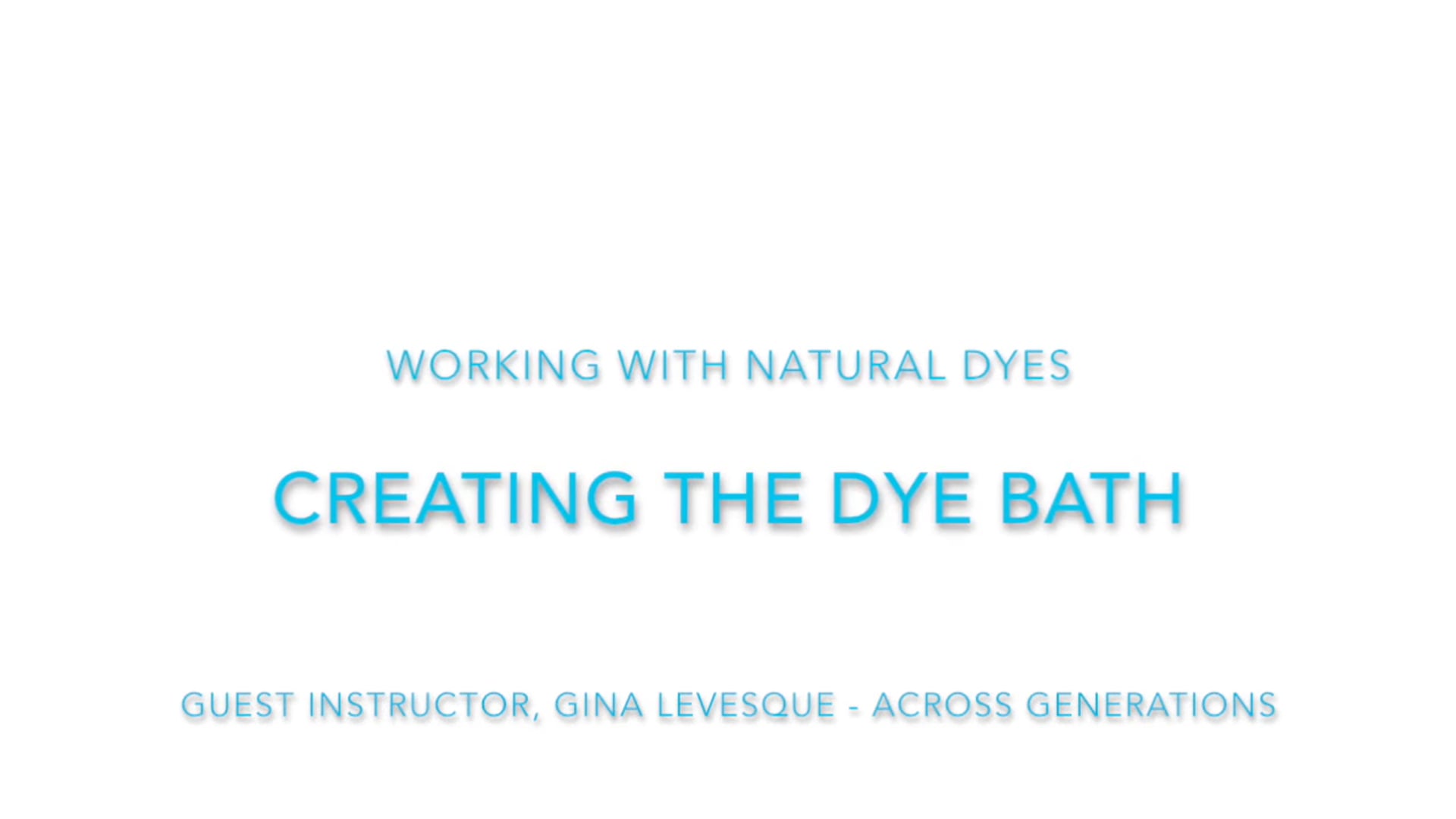 Creating A Dye Bath