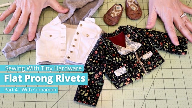 Sewing Tiny Hardware Flat Prong Rivets