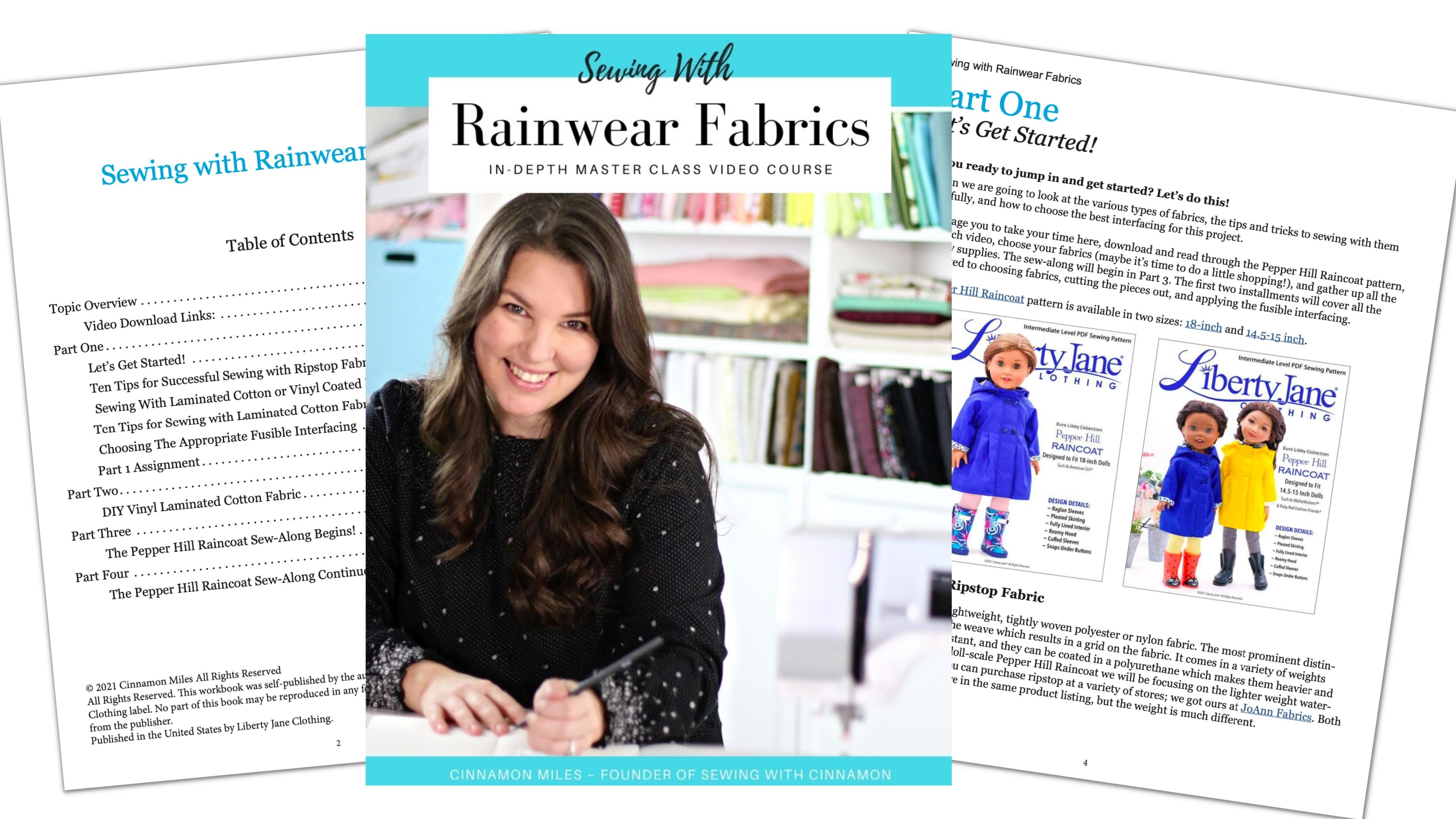 Sewing with Rainwear Fabrics Course Guide