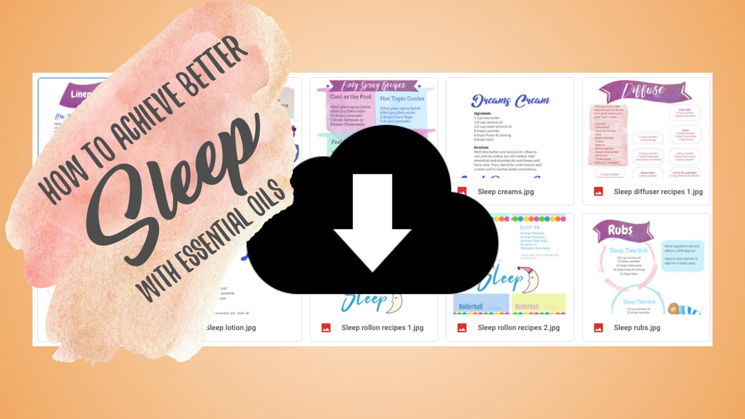 Better Sleep with Essential Oils - Handouts