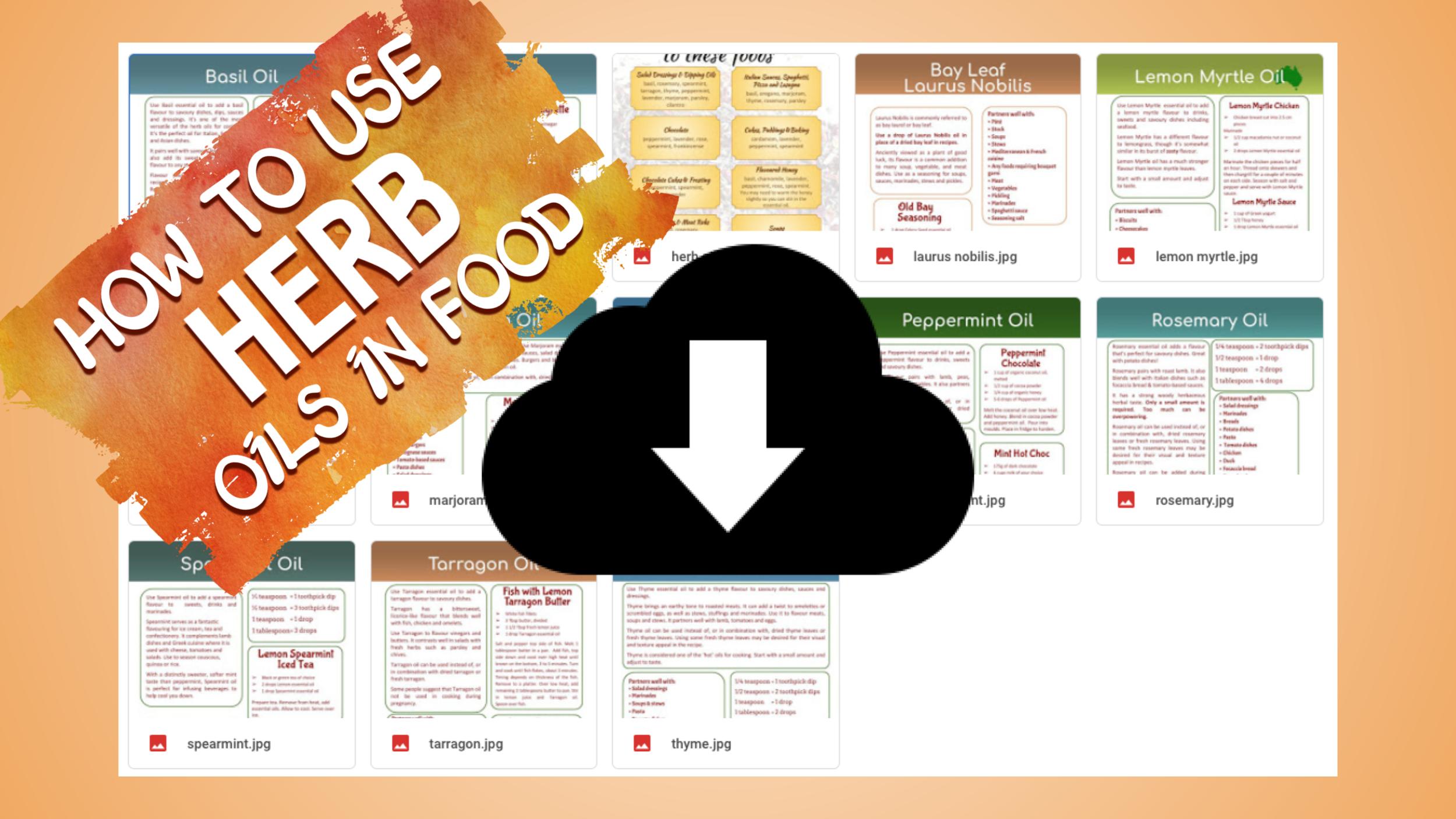 How to use Herb oils in food - Handouts