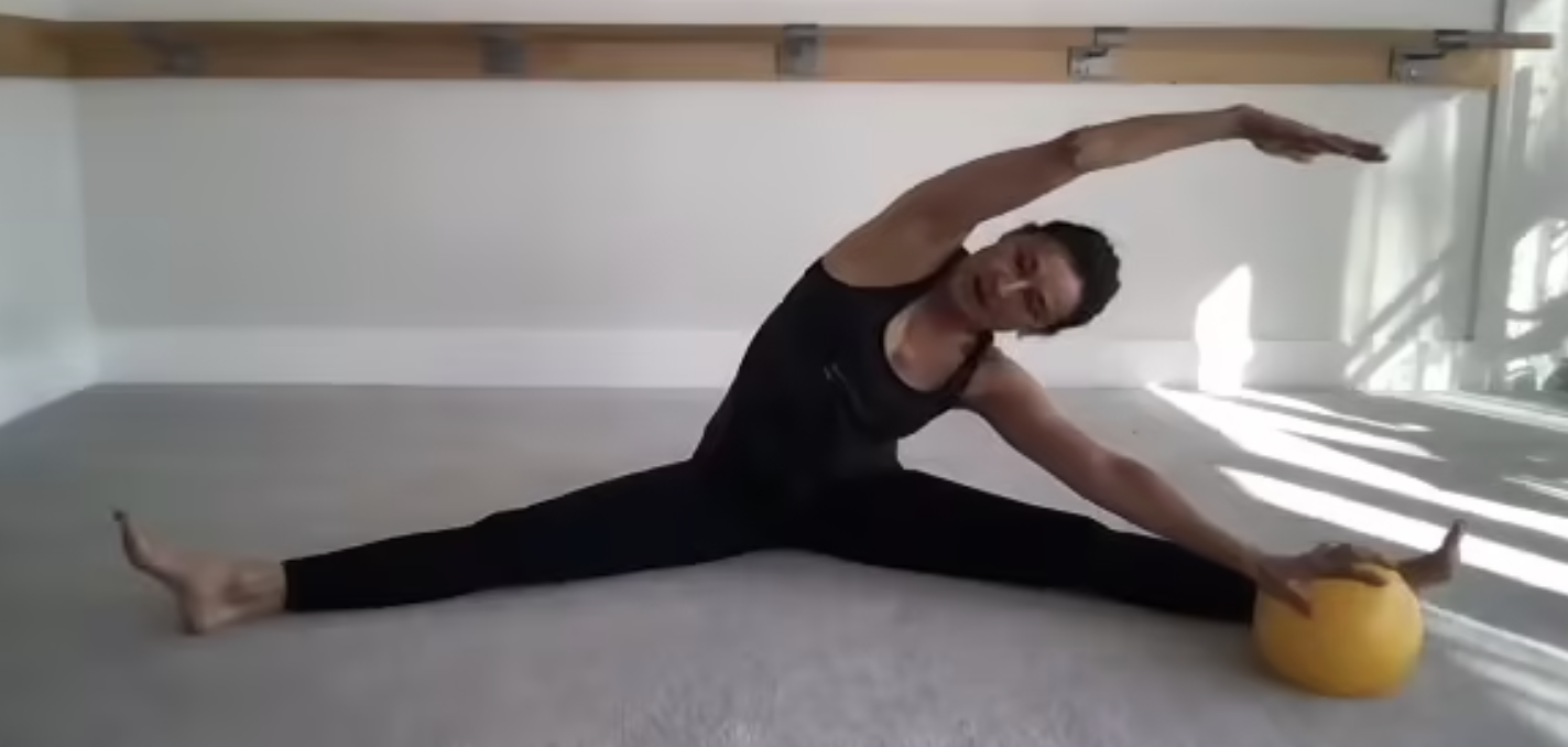 Full body workout with a ball (ball optional)