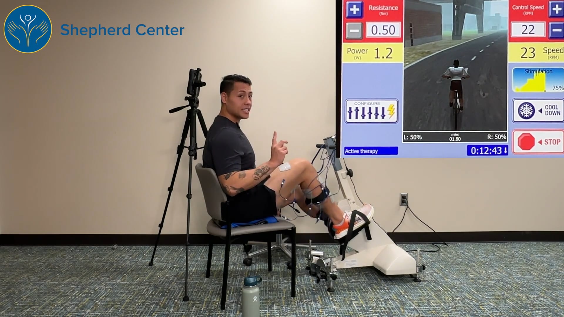 27 Minute Functional Electronic Stimulation (FES) Bike Ride