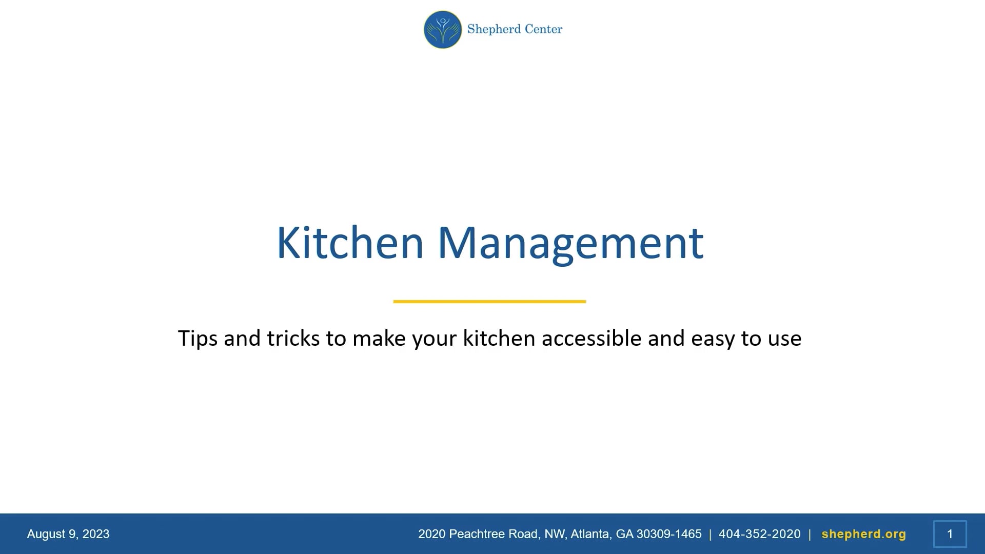 20 Minute Kitchen Management Lecture