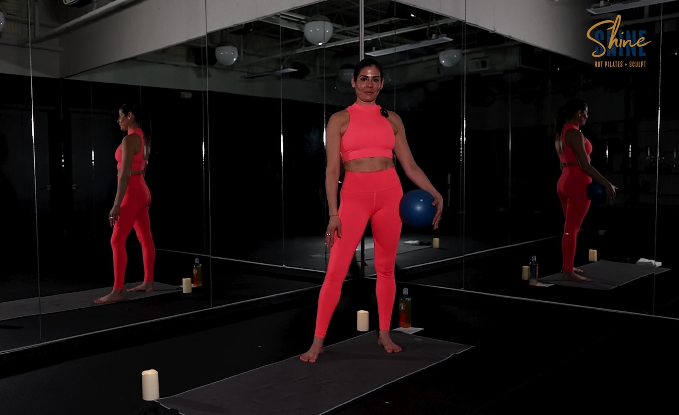 25 Minute Standing Pilates with Rachel | Pilates Ball + 2 lb. Weights + Stretch