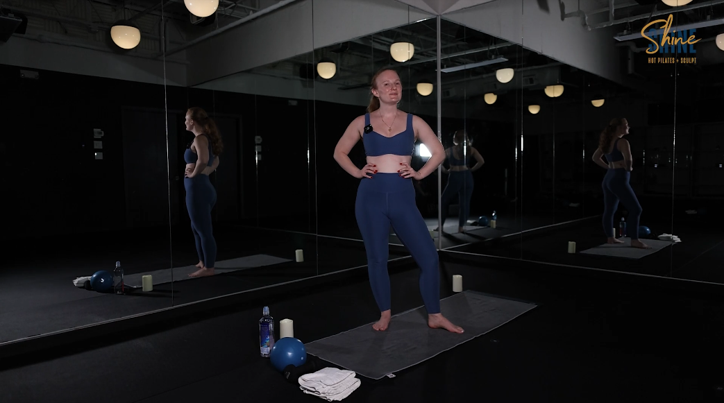 22 Minute Standing Pilates with Taylor | Pilates Ball + 5lb. Weight