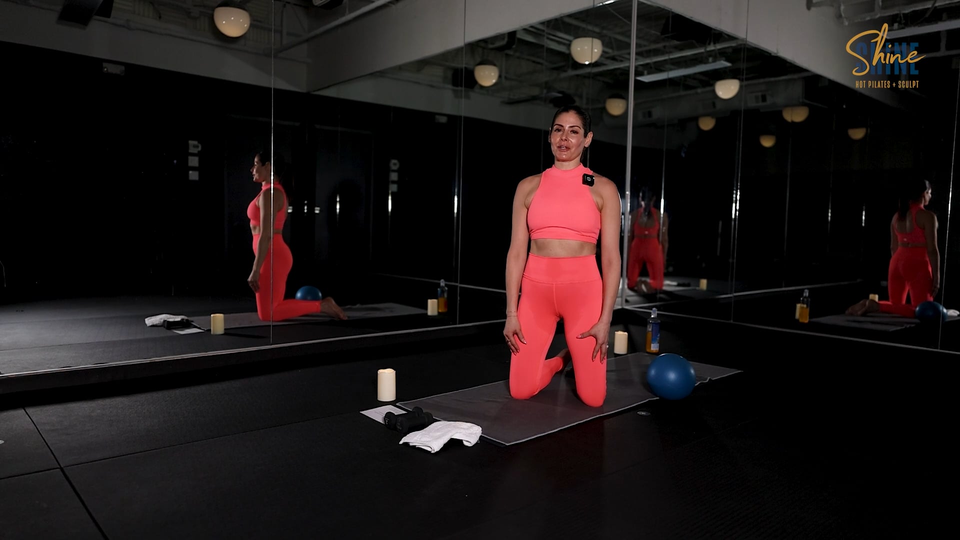 20 Minute Floor Pilates with Rachel | Pilates Ball + 2 lb. Weights + Stretch