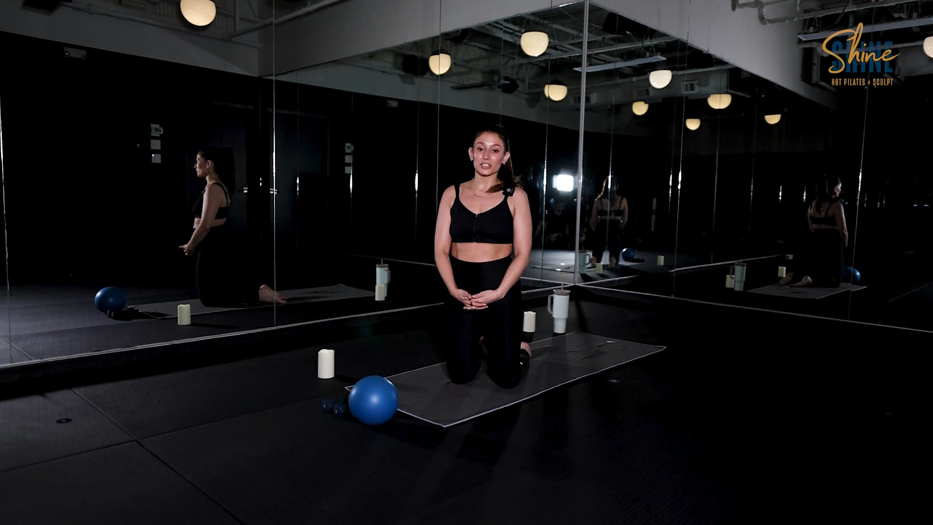 19 Minute Floor Pilates with Mae | Pilates Ball + 2 lb. Weights