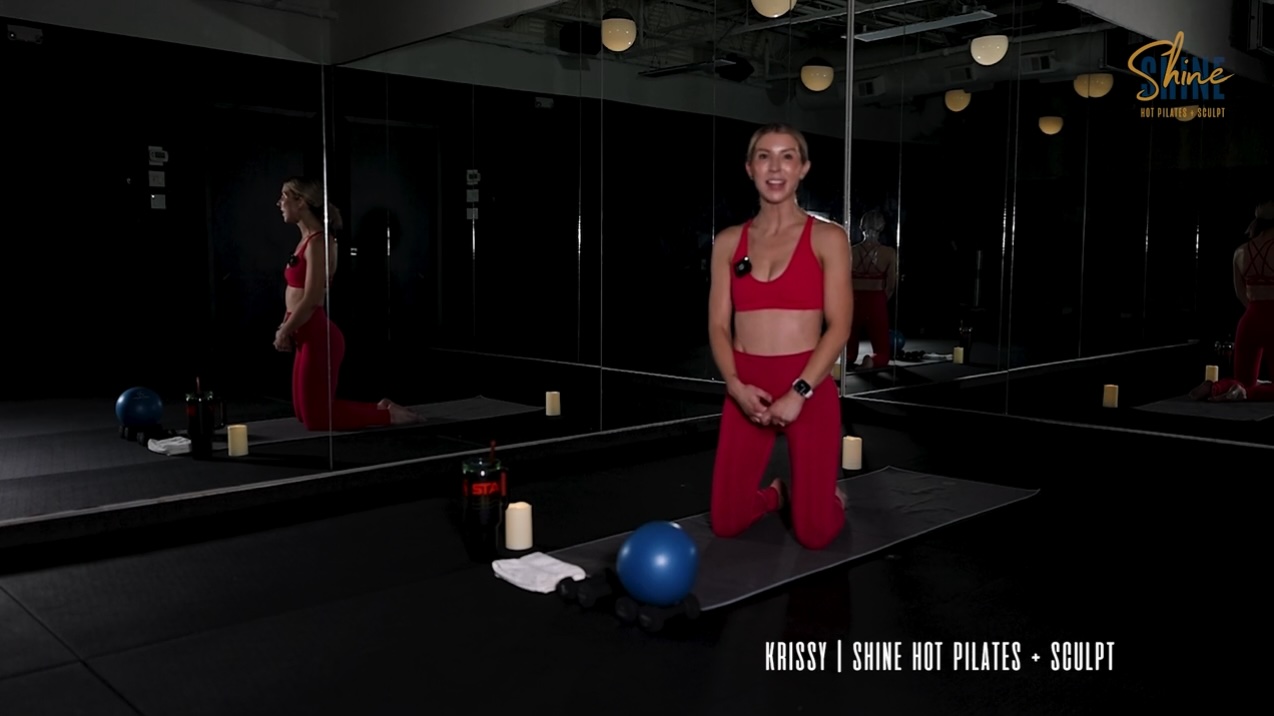 25 Minute Floor Pilates with Krissy | Pilates Ball + 5 lb. Weights