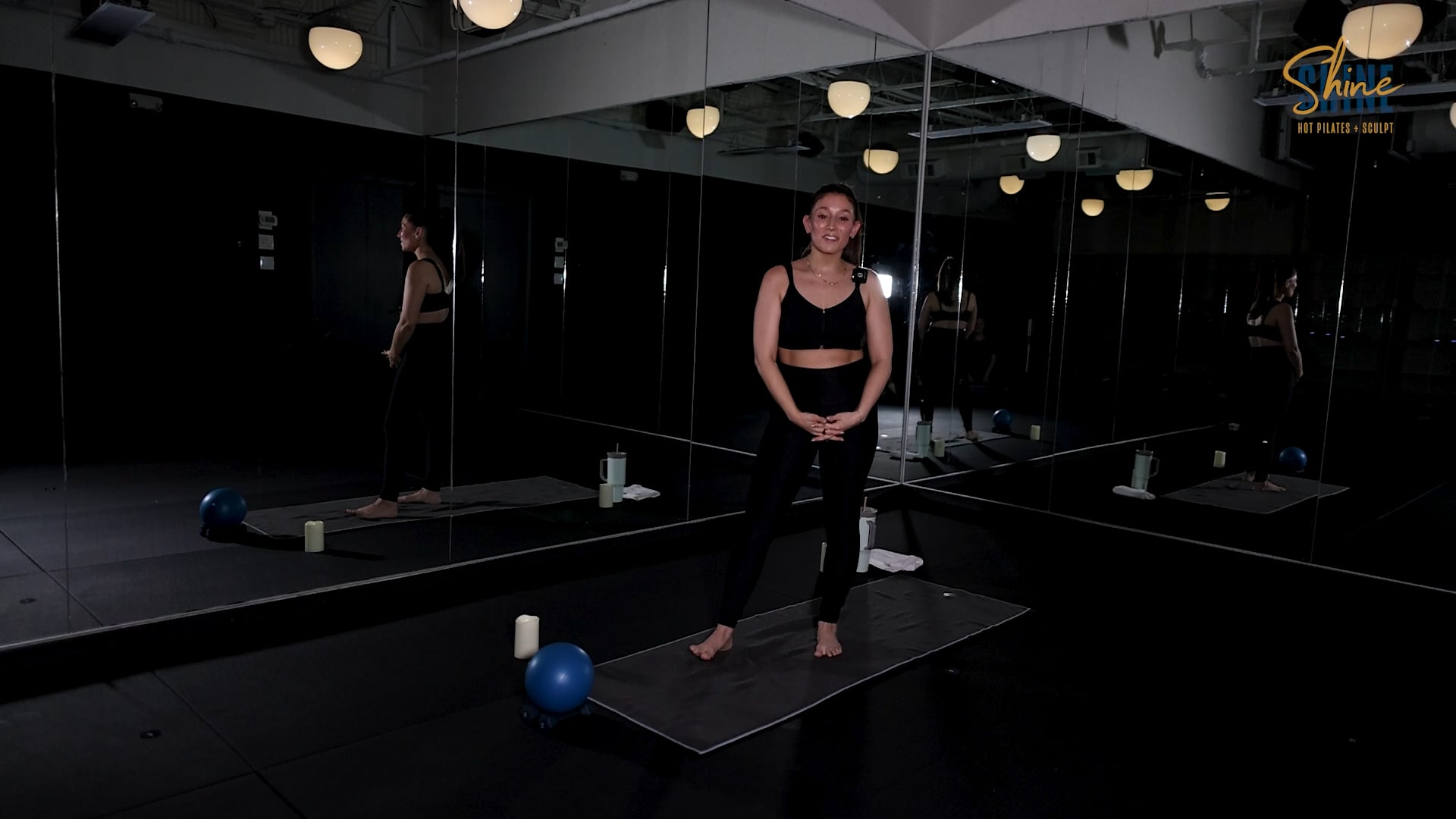 18 Minute Standing Pilates with Mae | Pilates Ball + 2 lb. Weights