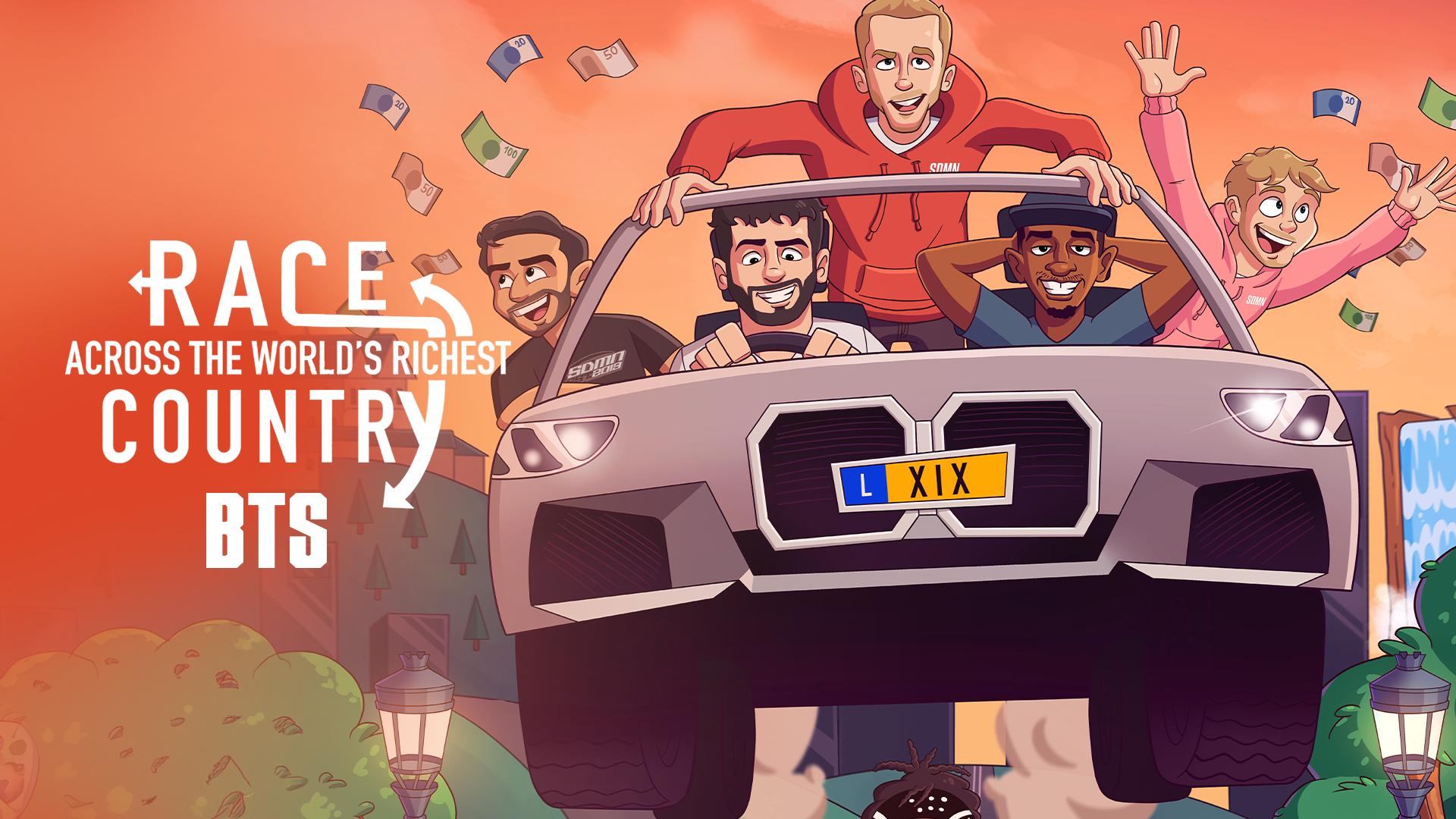 Sidemen Race Across World's Richest Country BTS