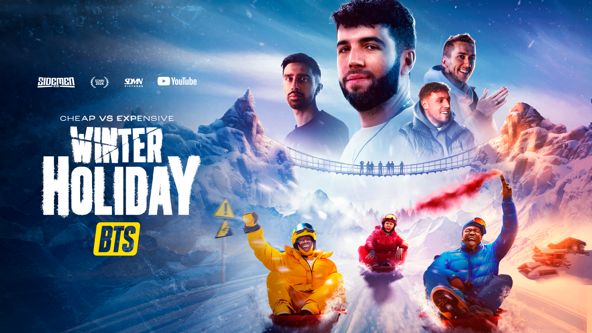 Sidemen $20,000 VS $200 Winter Holiday BTS