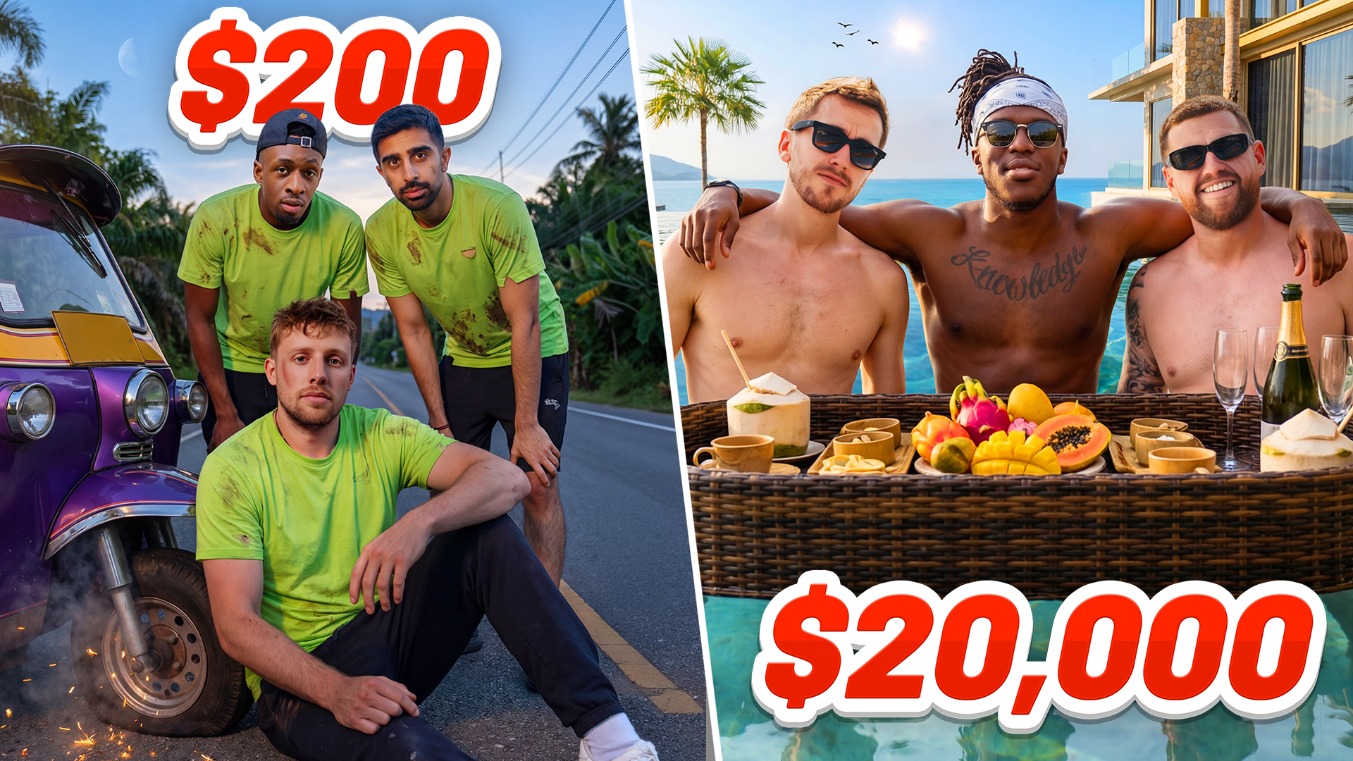 Sidemen $20,000 vs $200 Holiday (Asia Edition)