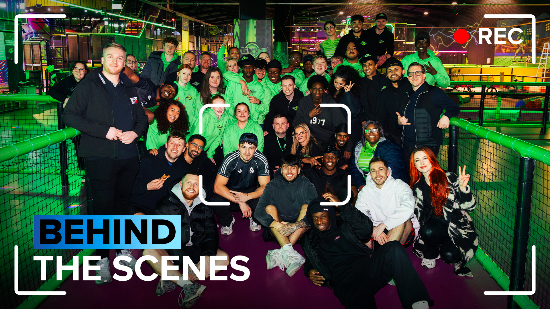Sidemen Forfeit Hide & Seek in World's Biggest Trampoline Park BTS
