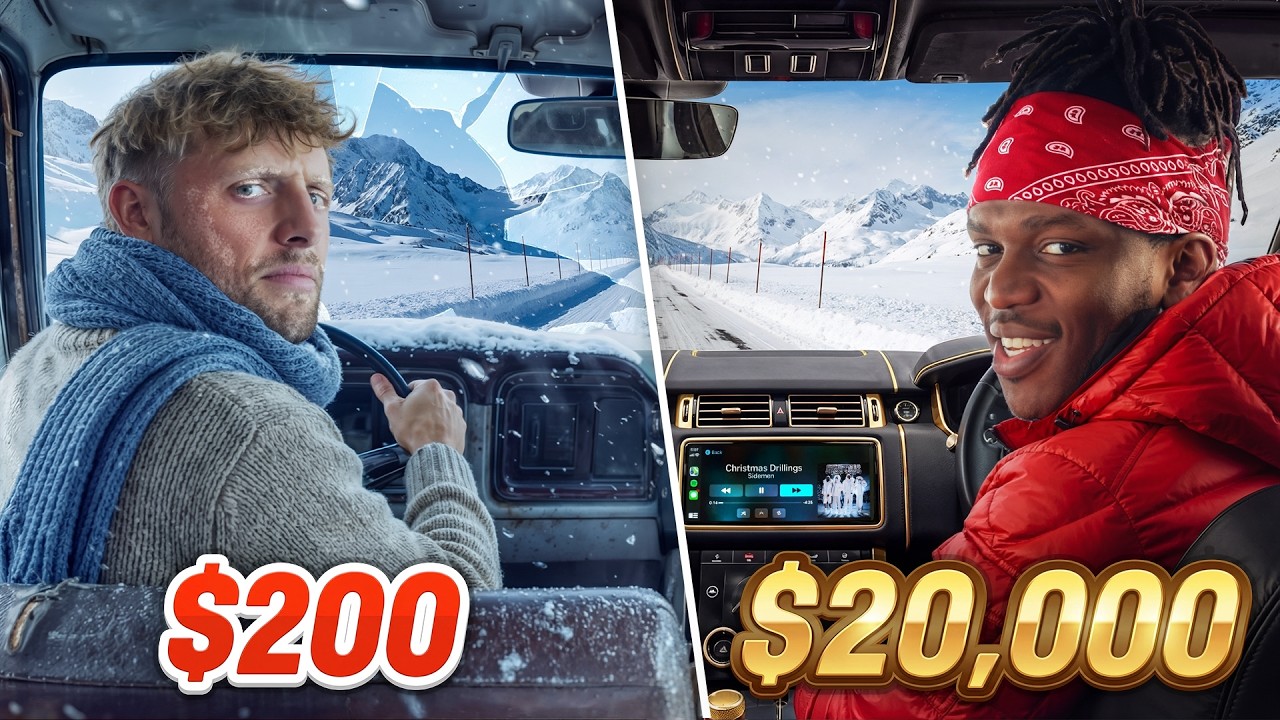 Sidemen $200 VS $20,000 Winter Road Trip