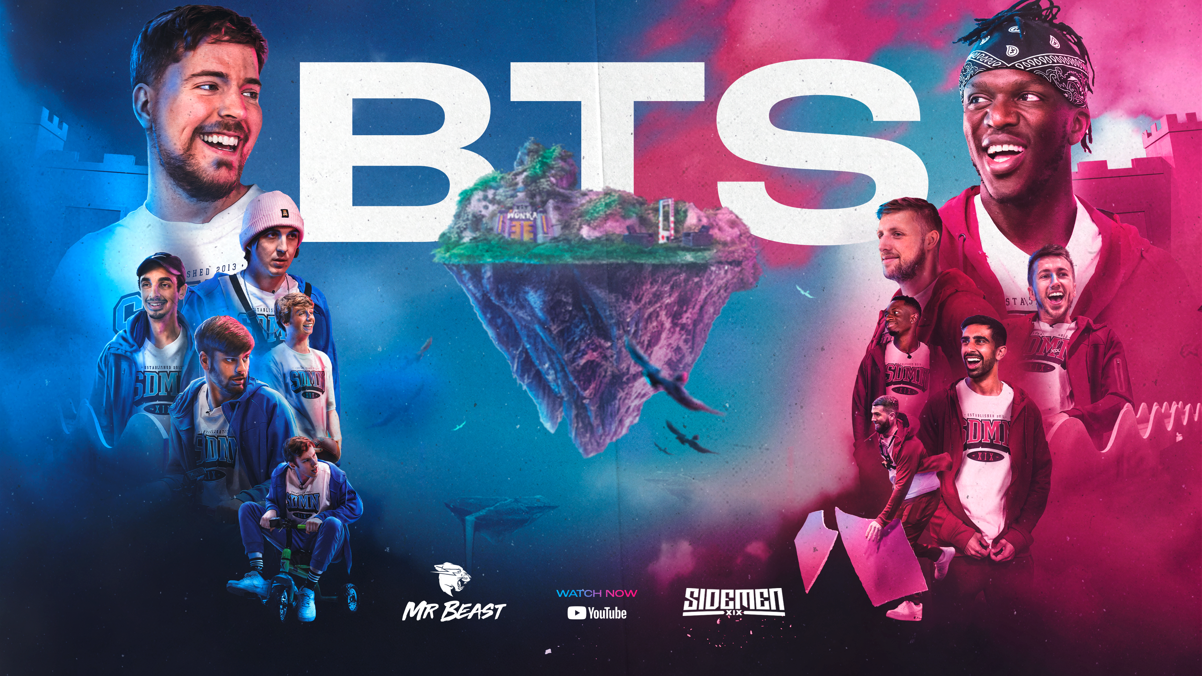 Sidemen VS Mr Beast $1,000,000 Challenge BTS