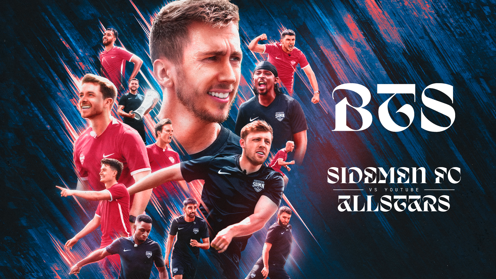 Sidemen VS Youtube Allstars Football Challenge BTS