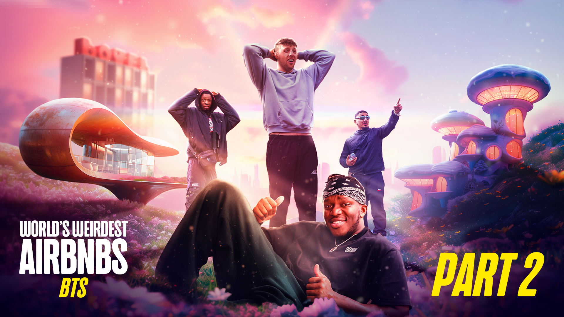 Pt. 2: JJ, Vik & Ethan Stay At World’S Weirdest Airbnbs BTS