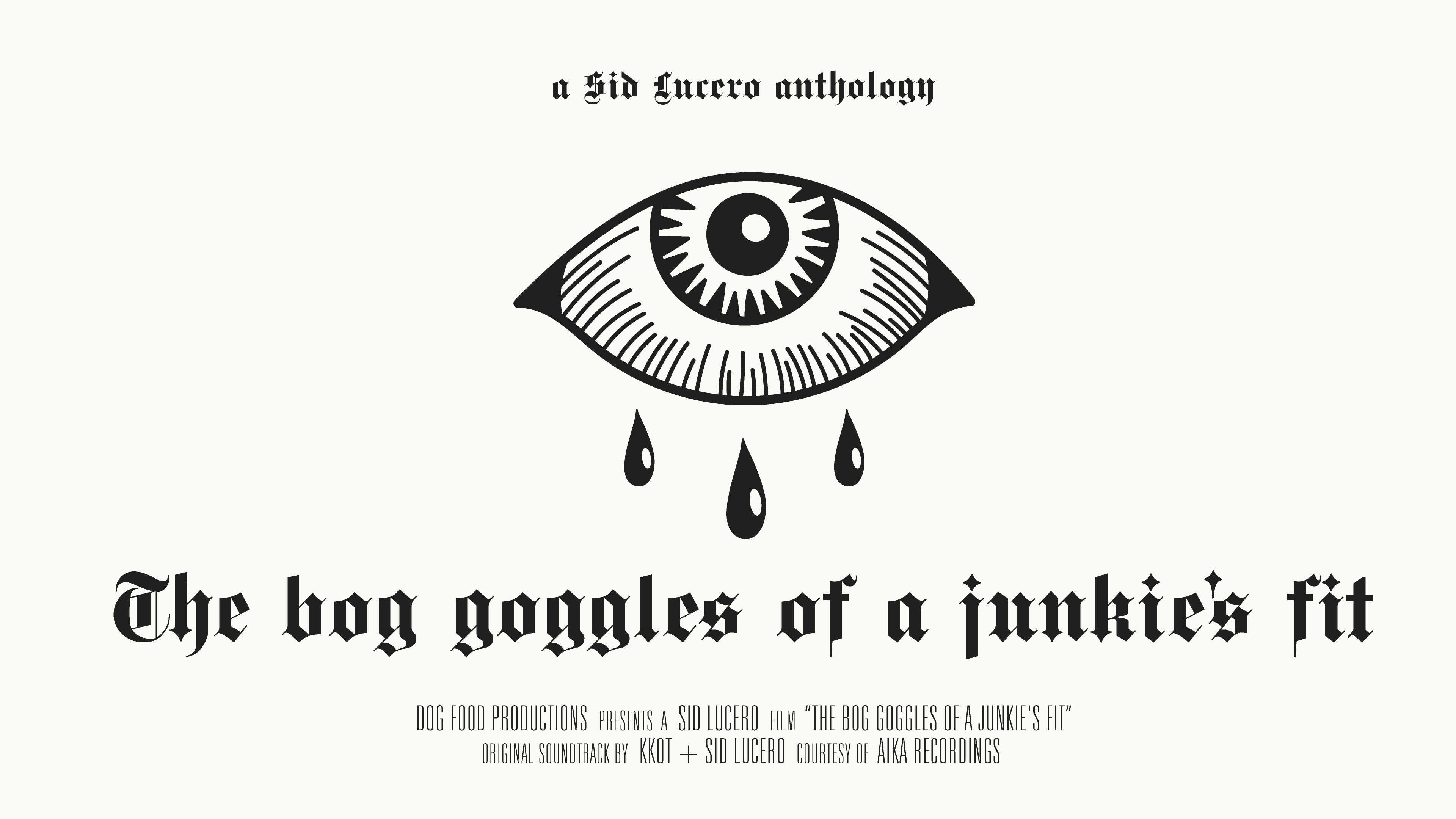 The bog goggles of a junkie's fit