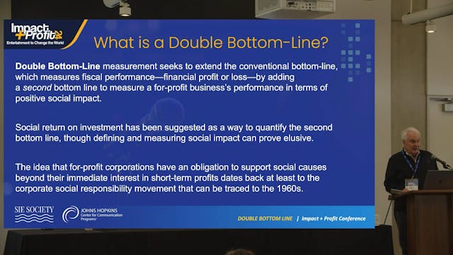 DOUBLE BOTTOM LINE - A CORPORATE OPPORTUNITY IN ENTERTAINMENT