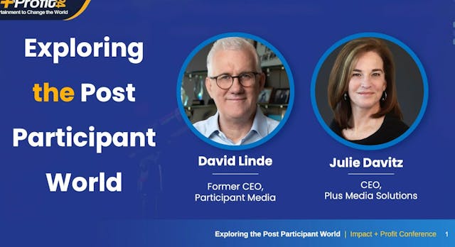 EXPLORING THE POST PARTICIPANT WORLD: PLENARY WITH DAVID LINDE