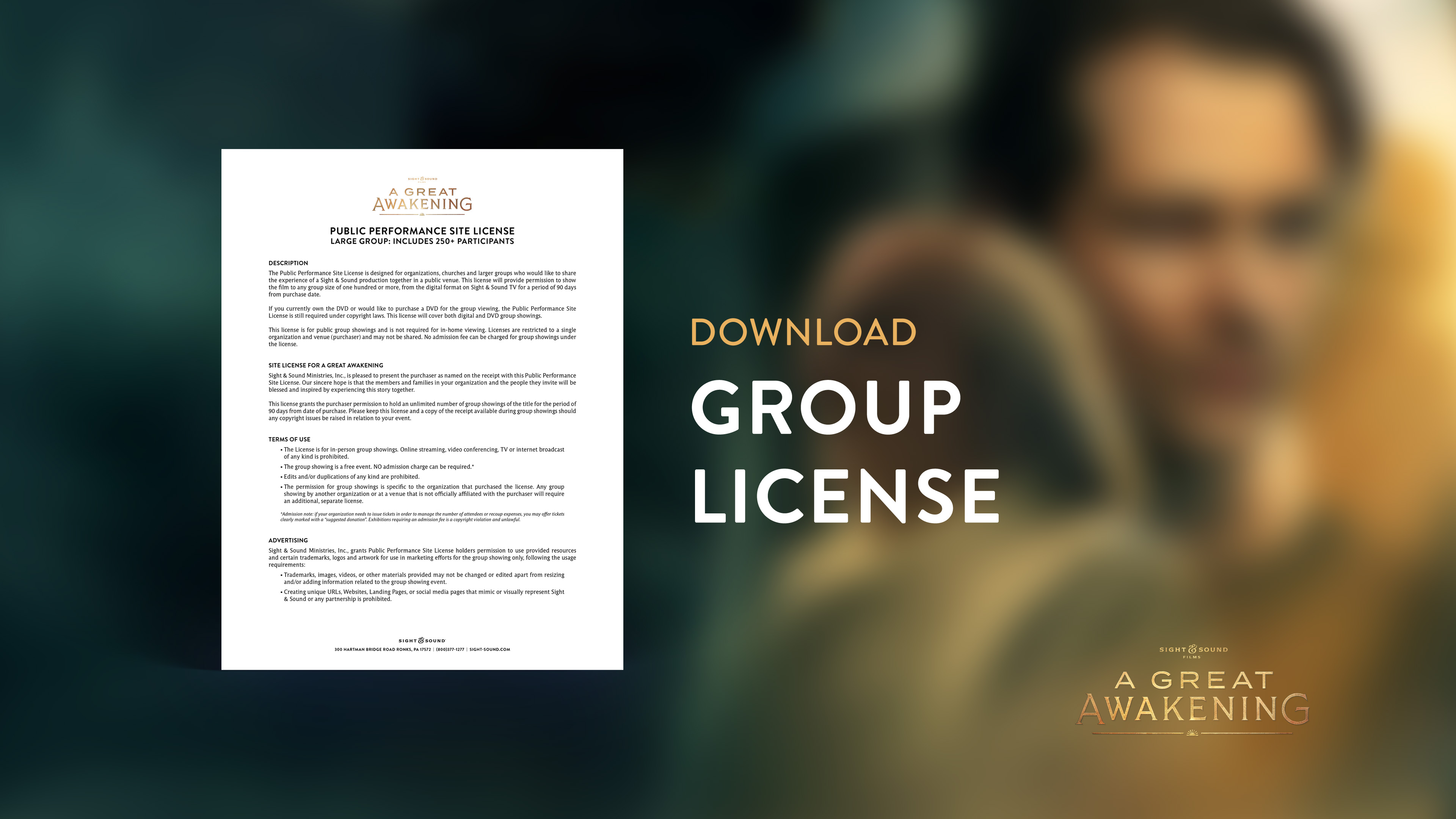 A Great Awakening | Large Group License