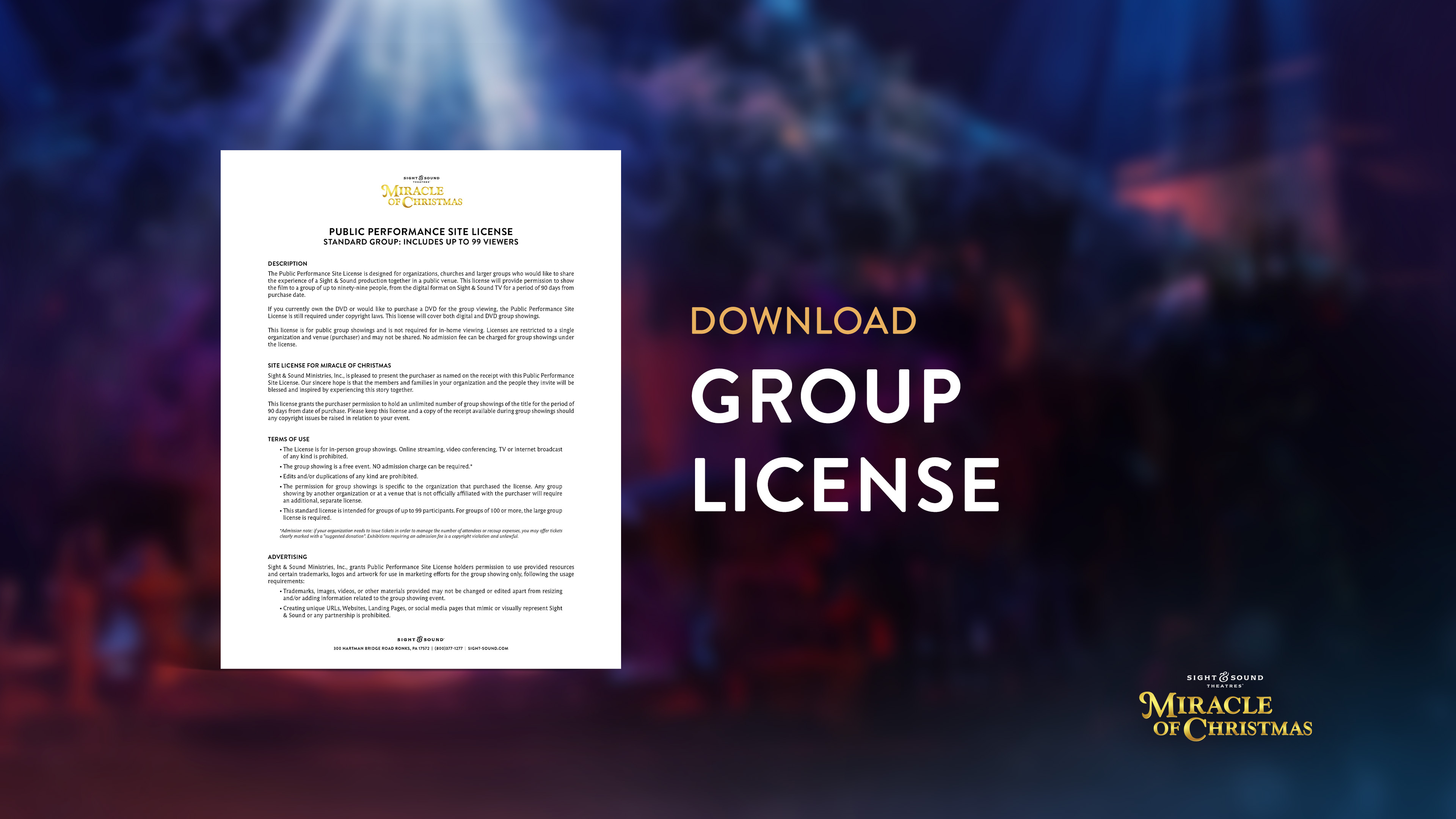 MIRACLE OF CHRISTMAS | Midsize Group License