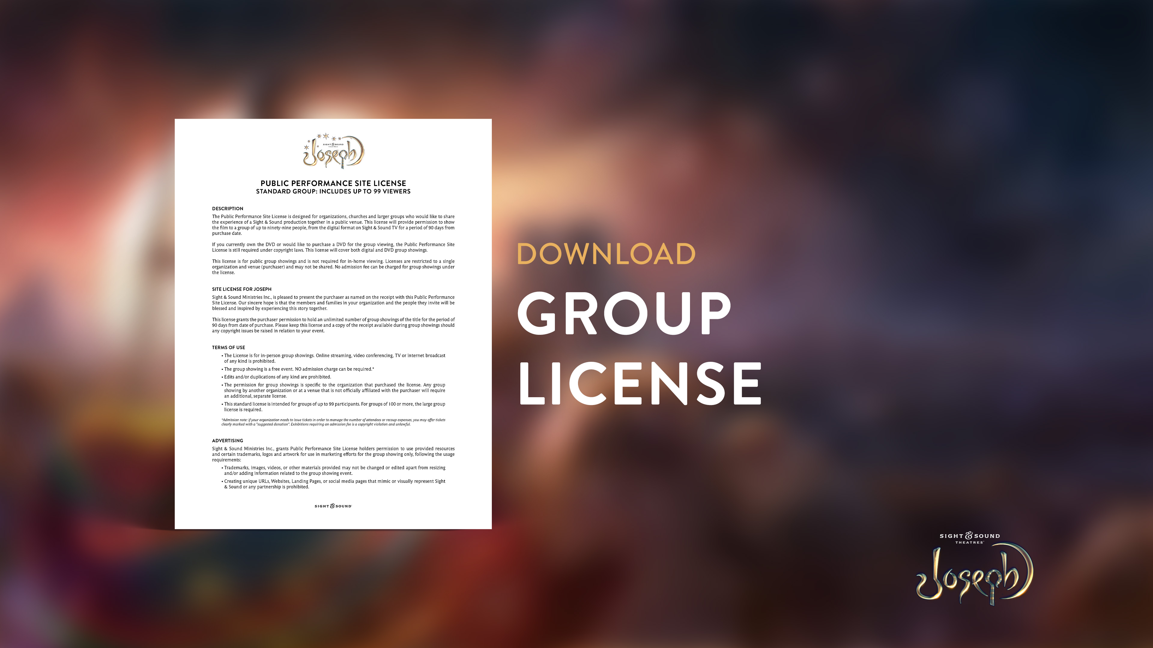 JOSEPH | Large Group License