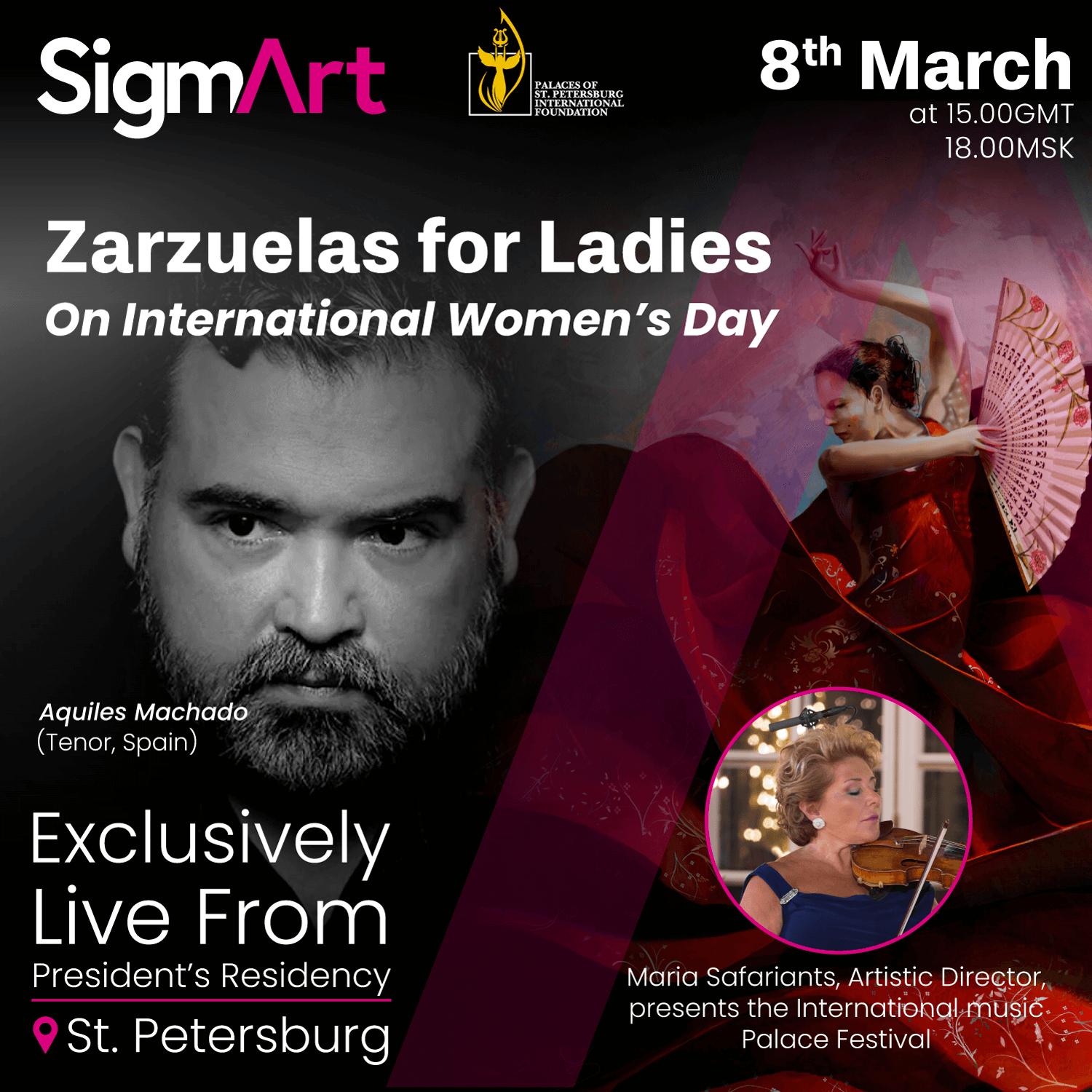On International Women’s Day Zarzuelas For Ladies With Tenor AQUILES MACHADO