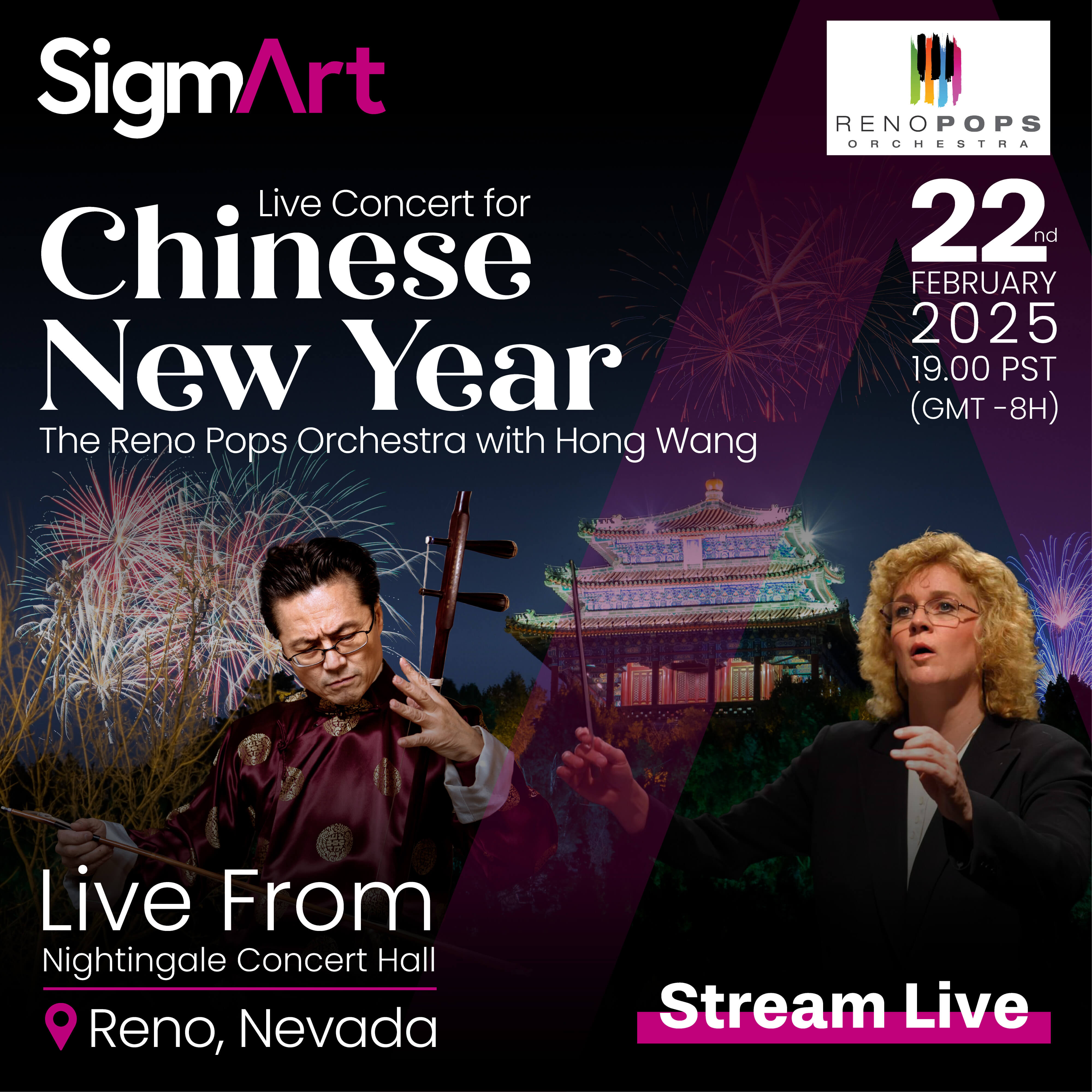 Live Concert “Chinese New Year" with Reno Pops Orchestra & Hong Wang