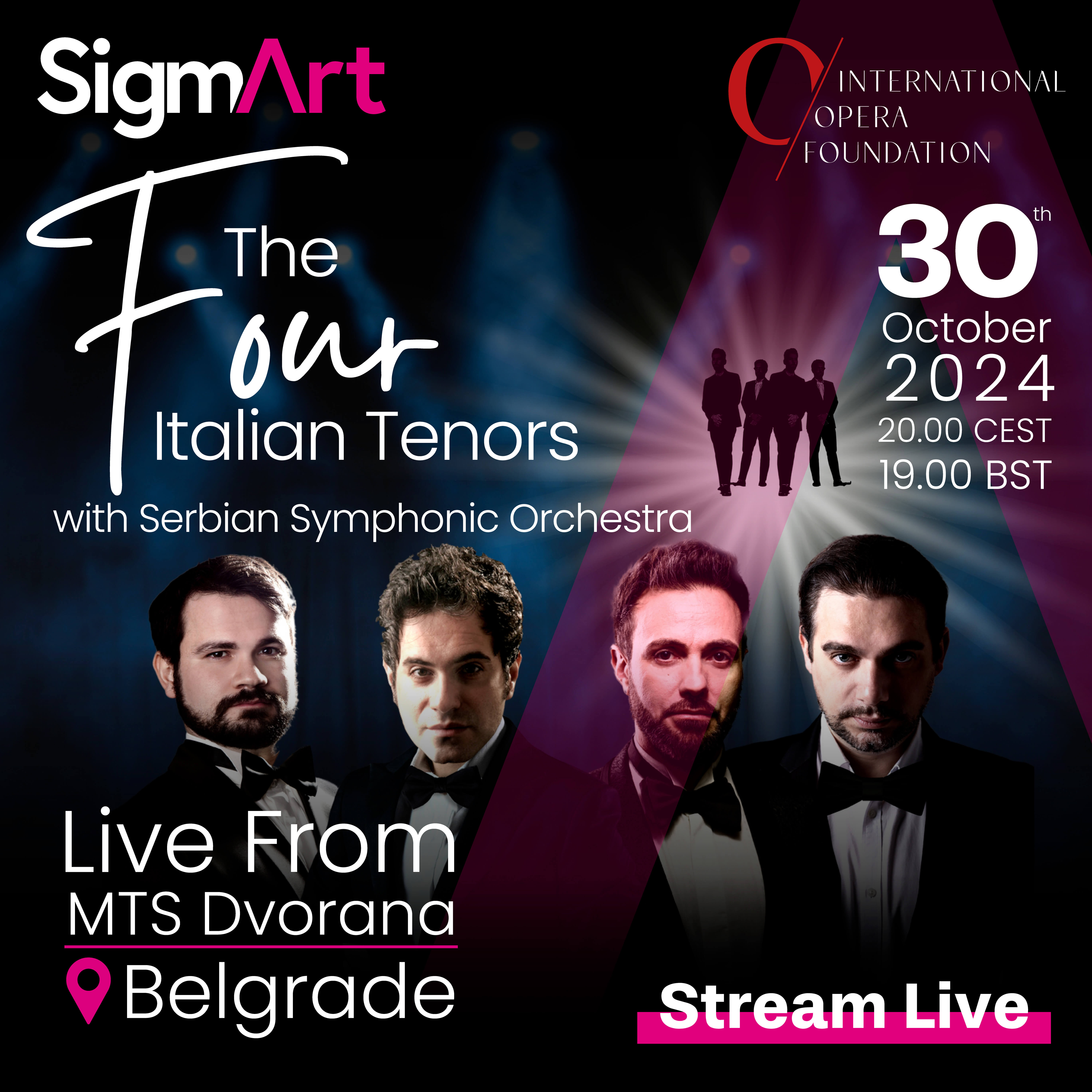 Live Concert FOUR ITALIAN TENORS with Serbian Symphonic Orchestra 