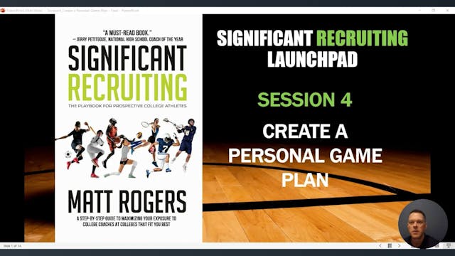 4. Session #4: Create A Personal Game Plan