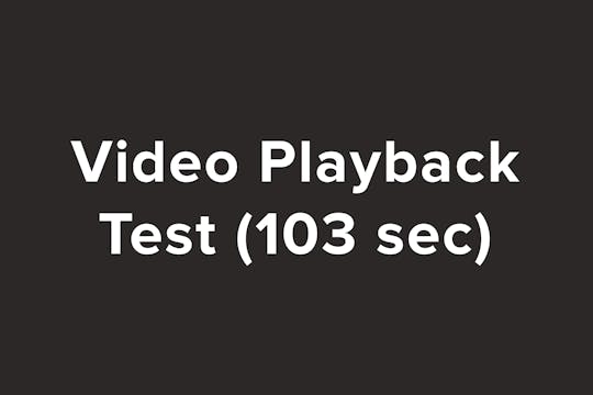 Video Event Playback Test