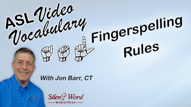 Fingerspelling Rules