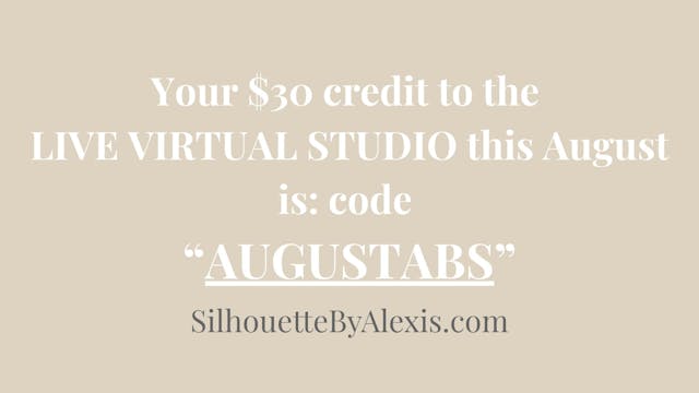 Your August FREE Live [Virtual] Studio Code