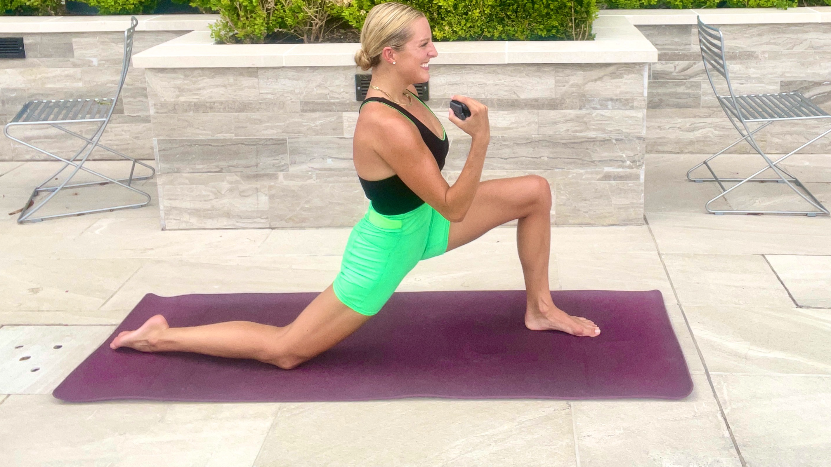 17 Min Lunge Arms, Dancer's Abs, and Stretch