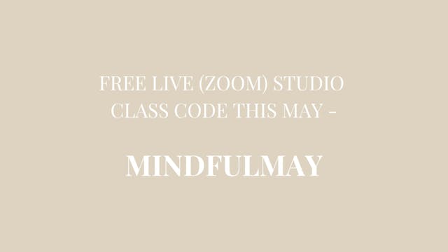 Free Live (Zoom) Studio Code this Month