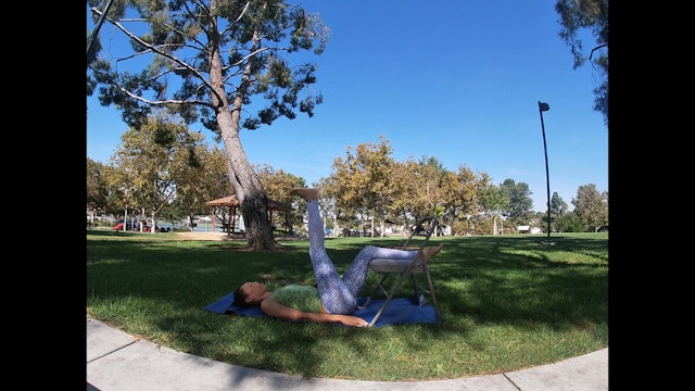 Chair Yoga 1 - Leg Stretching on the Back
