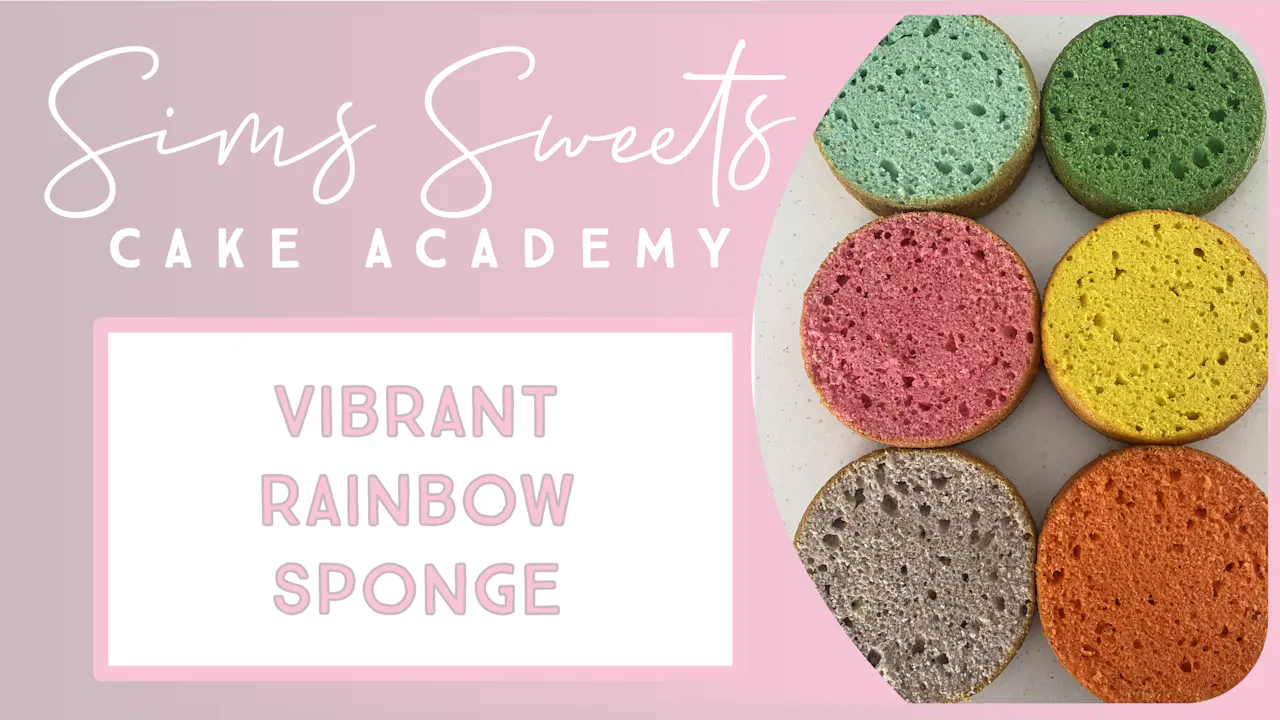 Sim2 Sponge Vibrant Rainbow Sponge - Tutorials - Sims Sweets Cake Academy